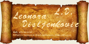 Leonora Dišljenković vizit kartica